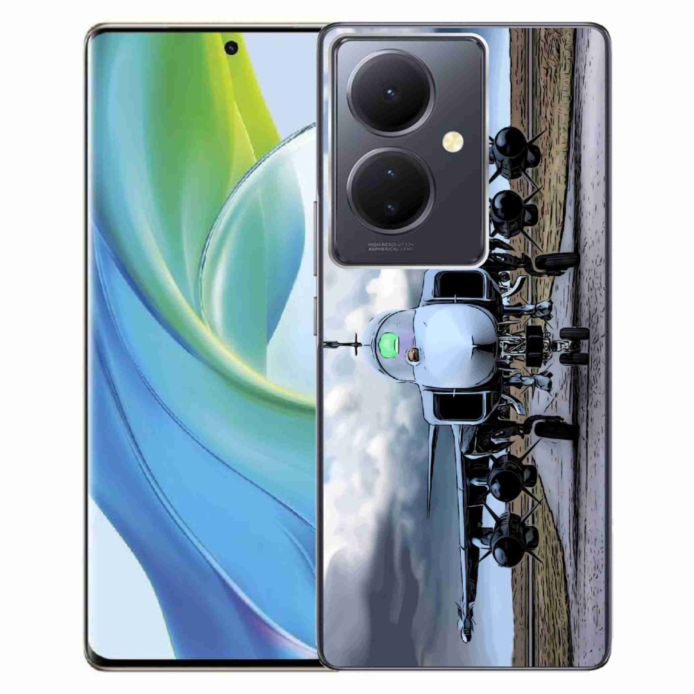 Gelový kryt mmCase na Vivo V29 Lite 5G - vojenské letadlo