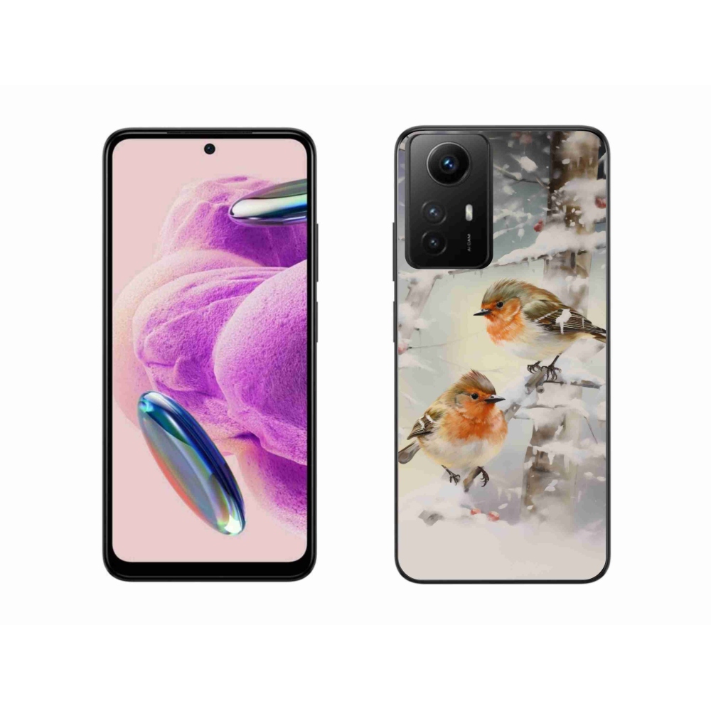 Gelový kryt mmCase na Xiaomi Redmi Note 12S - ptáčci v zimě