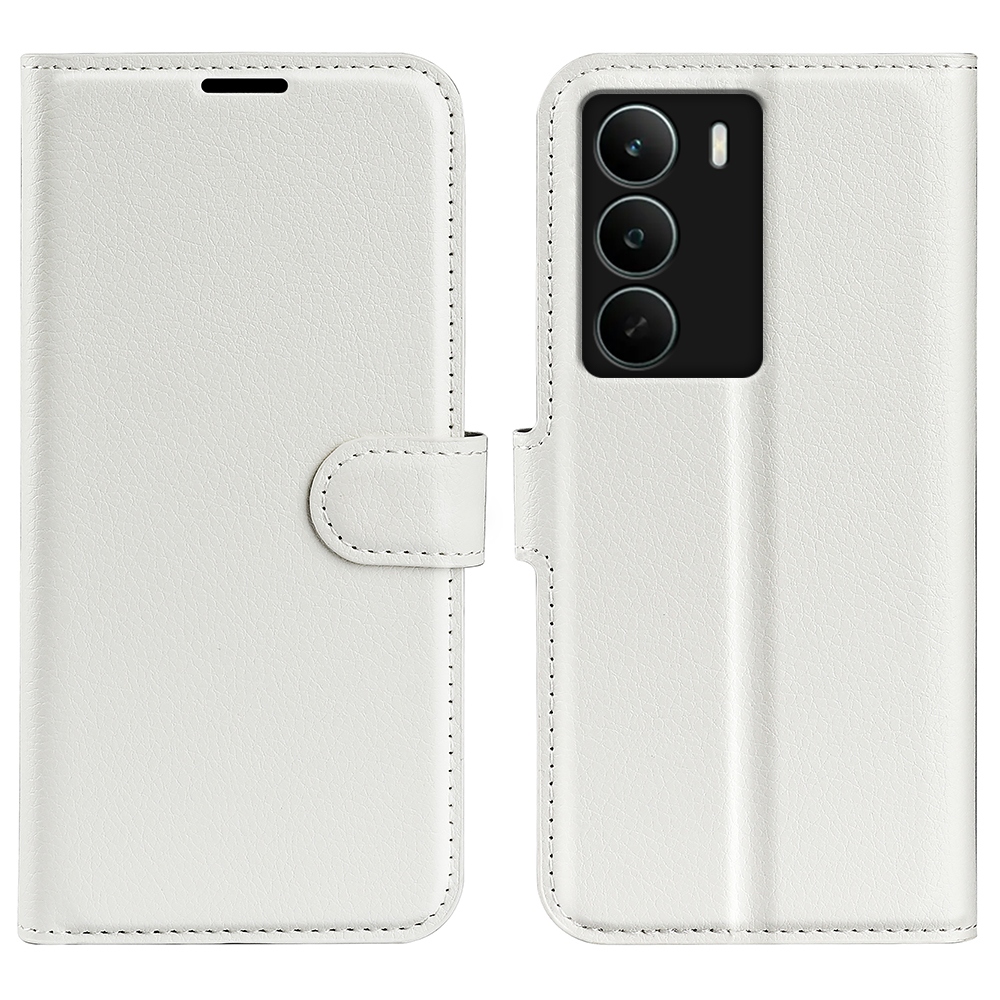 Litchi knížkové pouzdro na Realme C71 - bílé