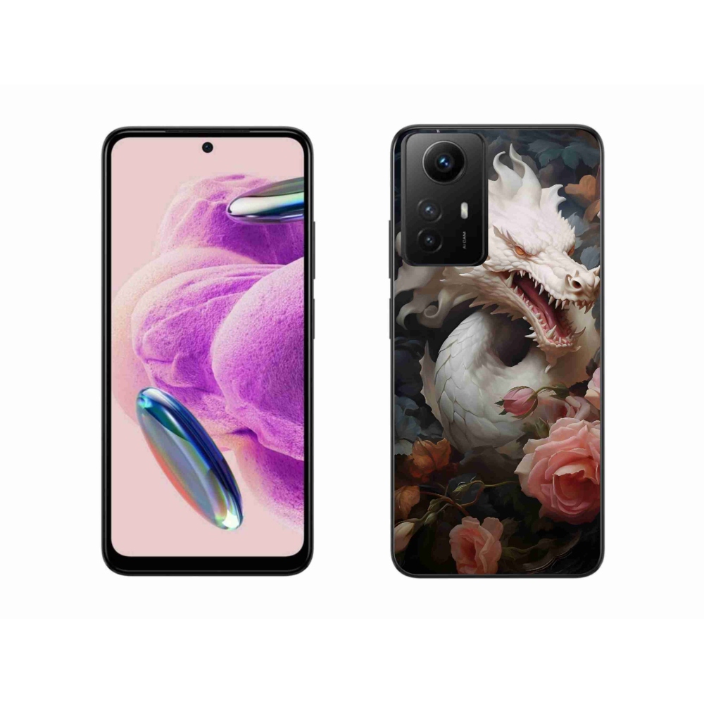 Gelový kryt mmCase na Xiaomi Redmi Note 12S - bílý drak