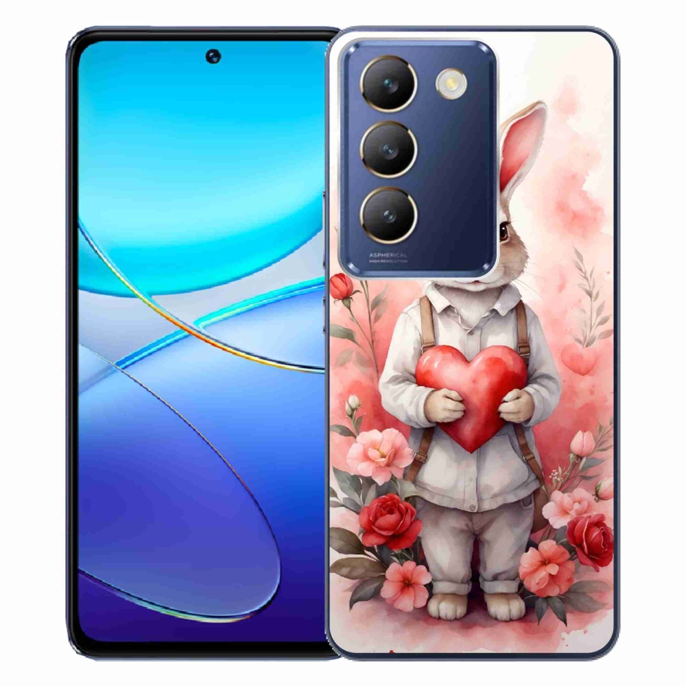 Gelový kryt mmCase na Vivo V40 SE 4G/5G - zajíc se srdíčkem