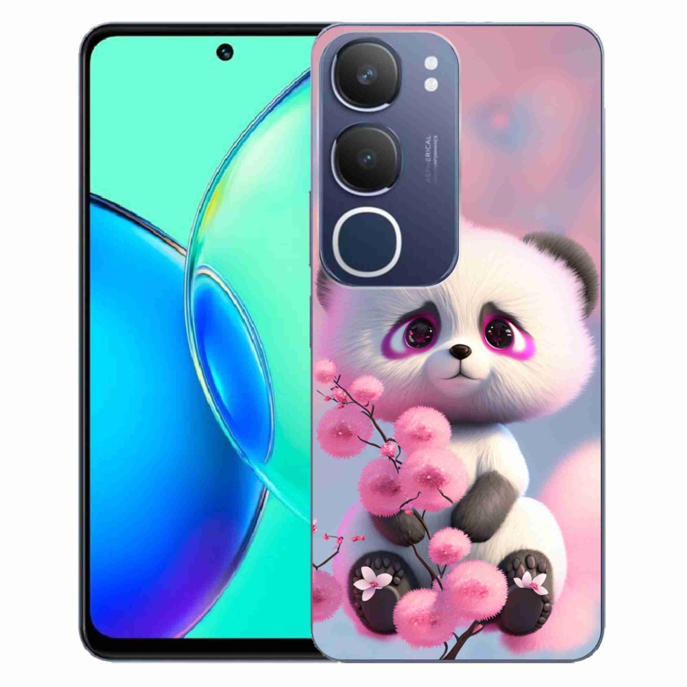 Gelový kryt mmCase na Vivo Y19s - roztomilá panda 1