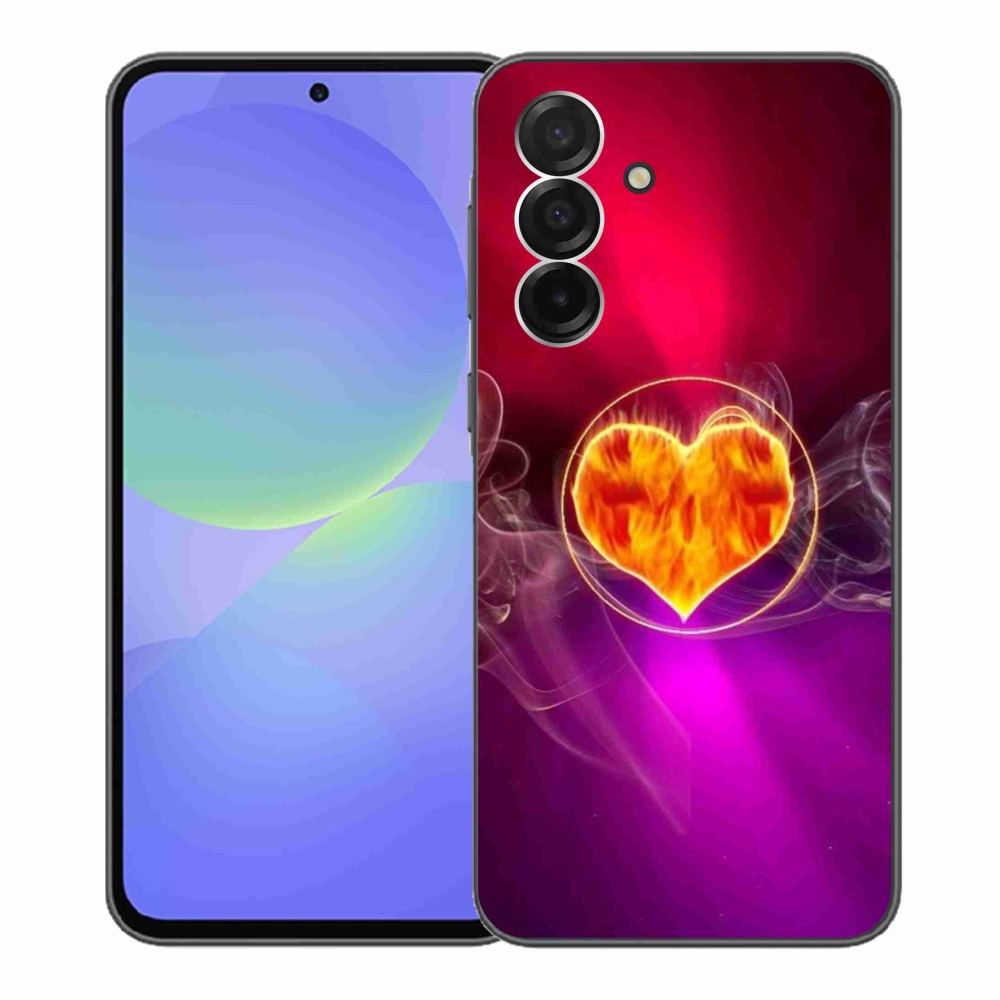 Gelový kryt mmCase na Samsung Galaxy A36 5G - ohnivé srdce