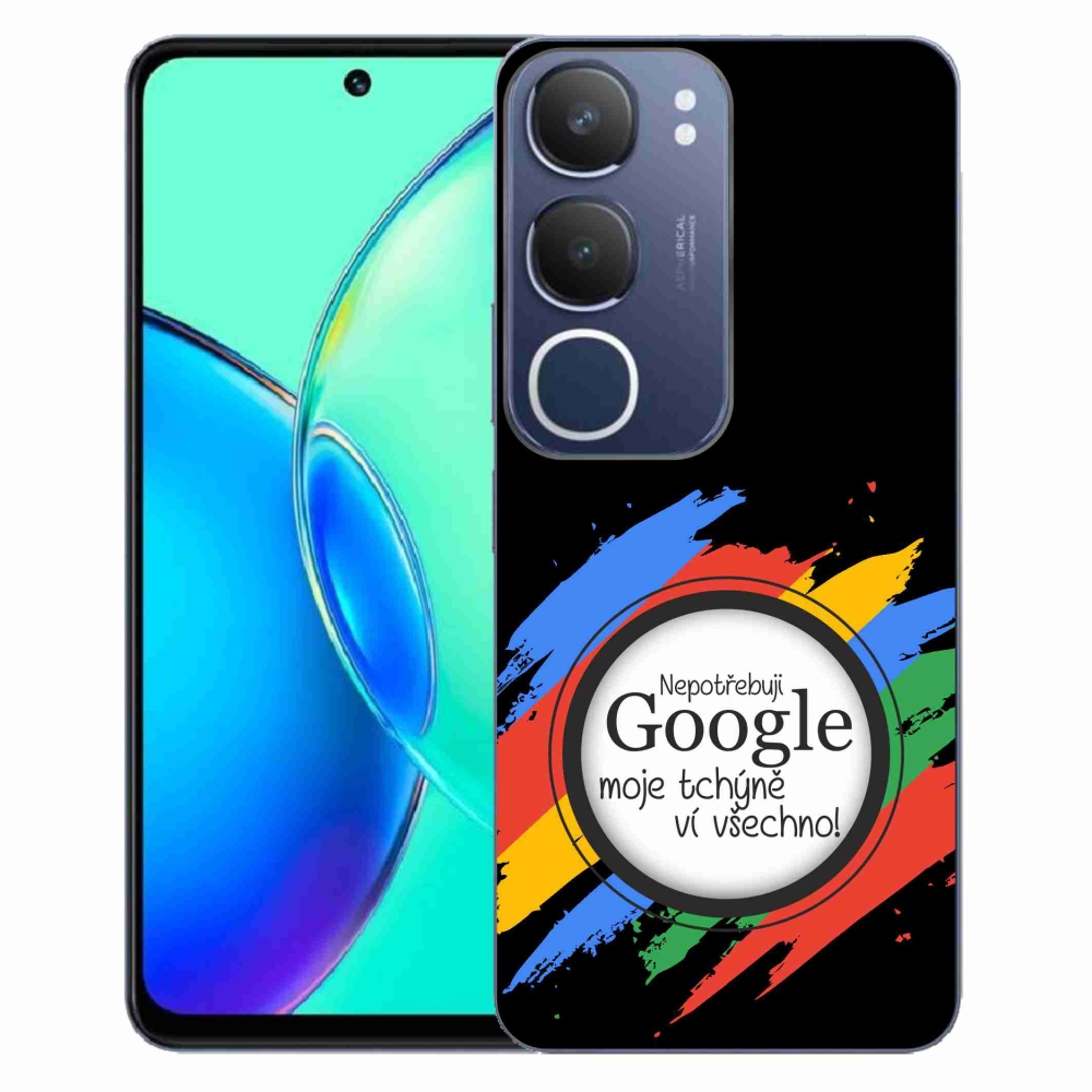 Gelový kryt mmCase na Vivo Y19s - tchýně ví všechno černé pozadí