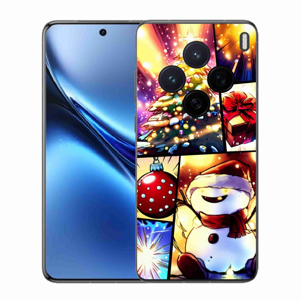 Gelový kryt mmCase na Vivo X200 5G - vánoční motivy 1