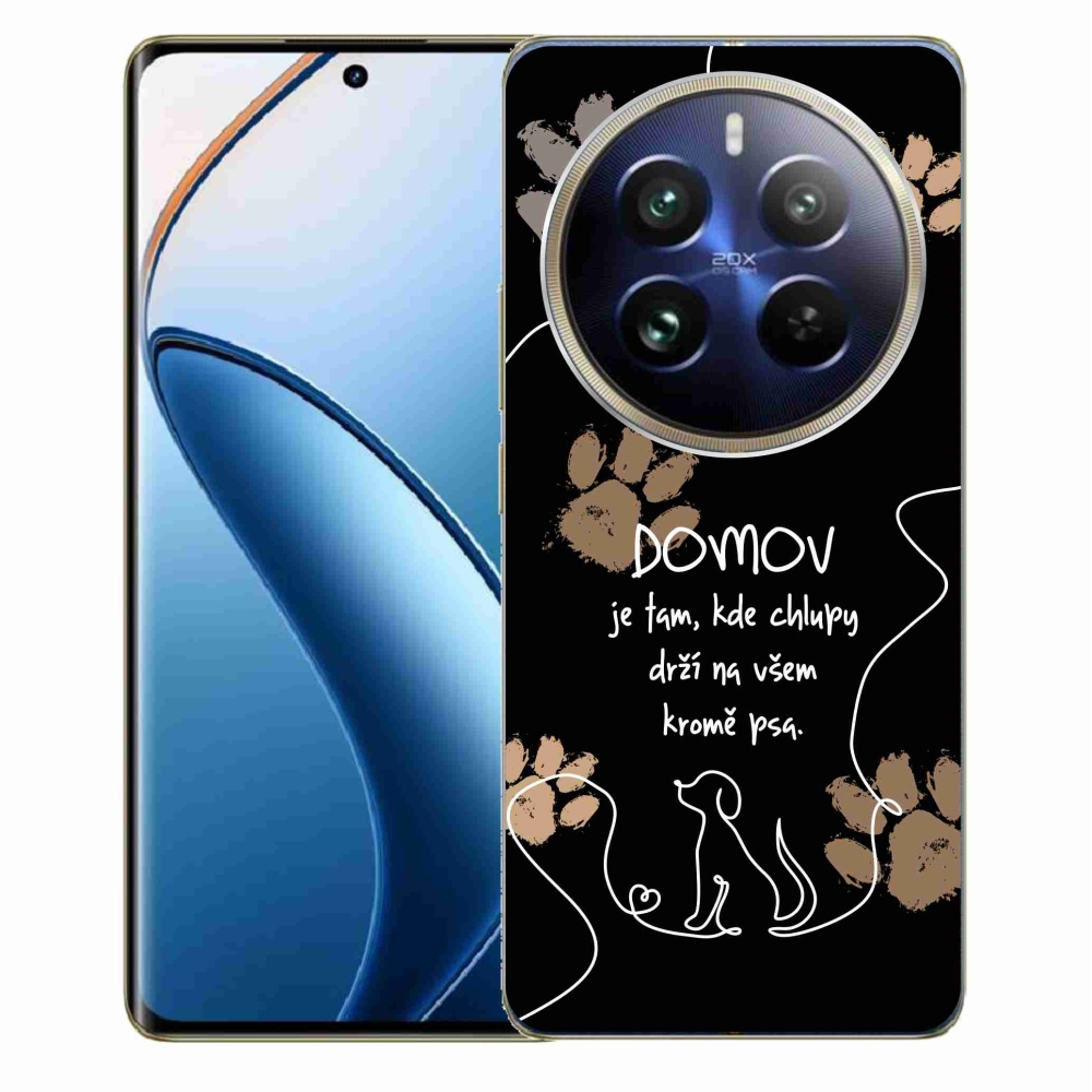 Gelový kryt mmCase na Realme 12 Pro 5G/12 Pro+ 5G - psí motiv černé pozadí