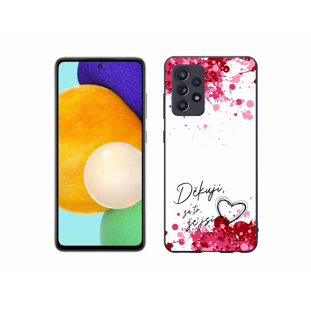Gelový kryt mmCase na Samsung Galaxy A52/A52 5G - zamilovaný text 2 bílé pozadí