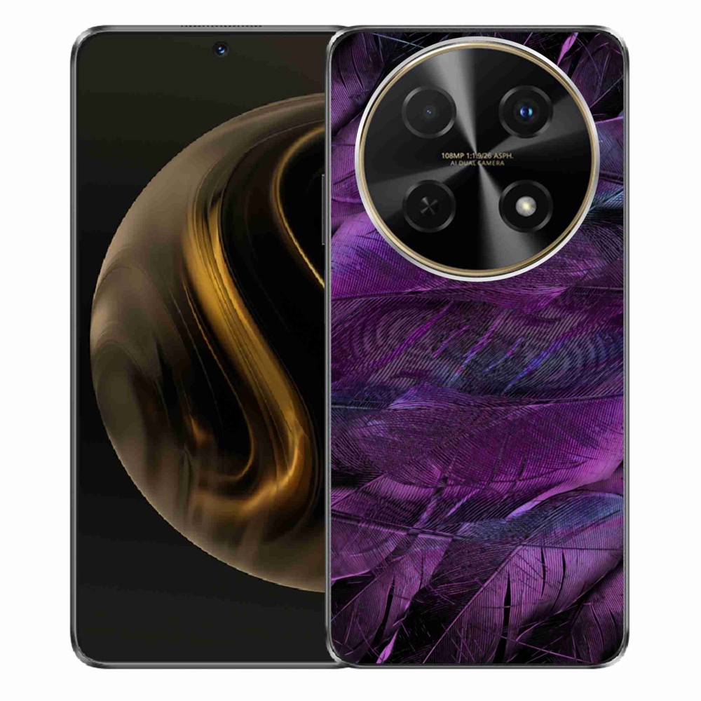 Gelový kryt mmCase na Huawei Nova 12i - fialová pírka