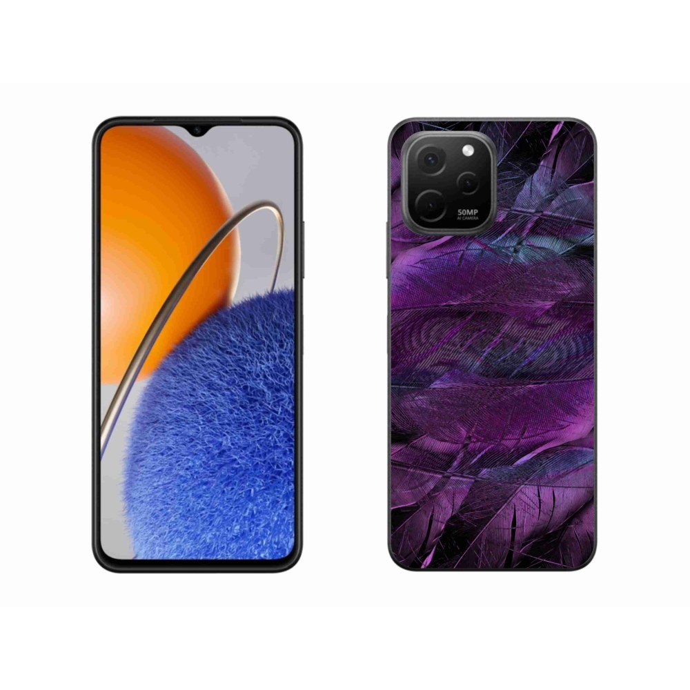 Gelový kryt mmCase na Huawei Nova Y61 - fialová pírka
