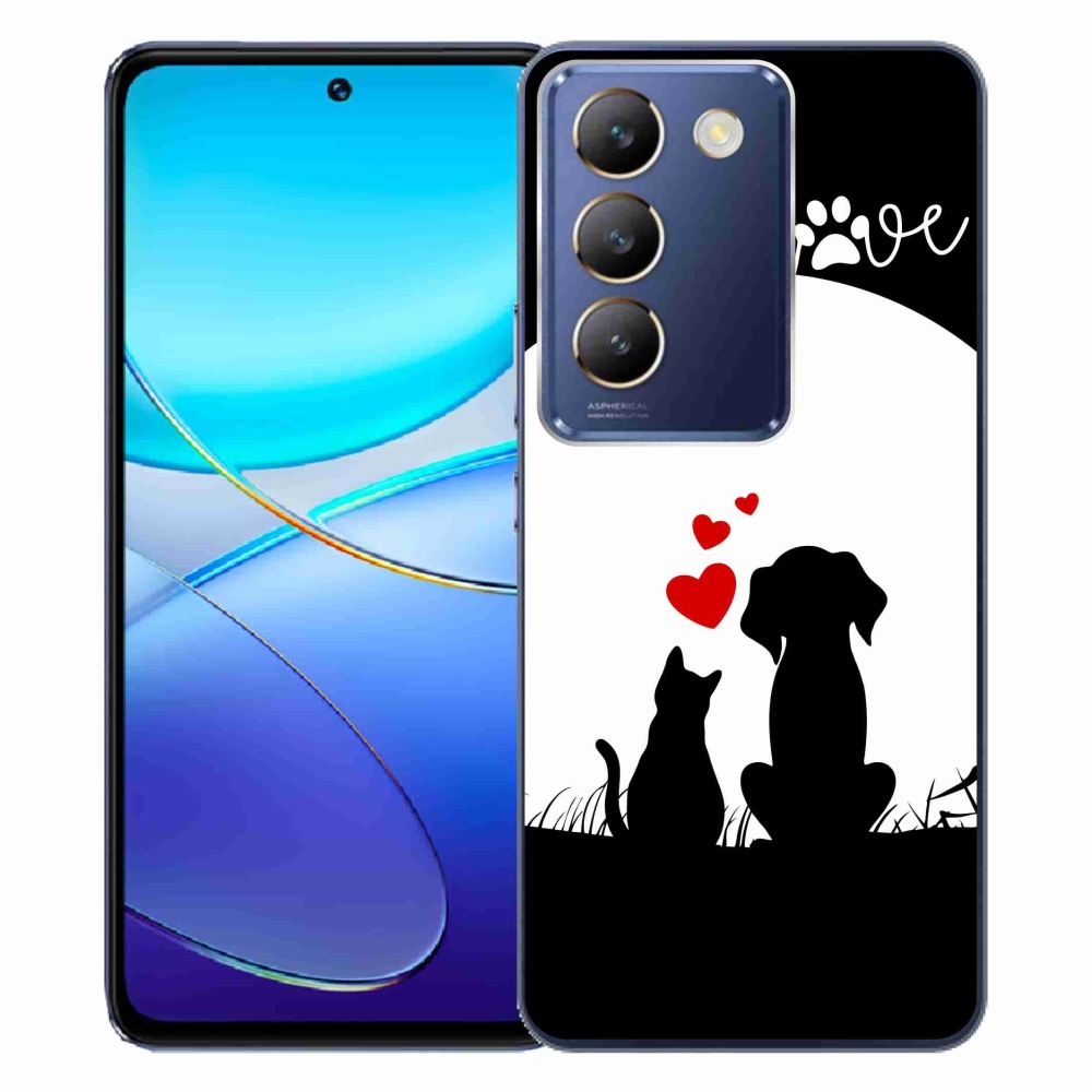 Gelový obal mmCase na Vivo V40 SE 4G/5G - zvířecí láska