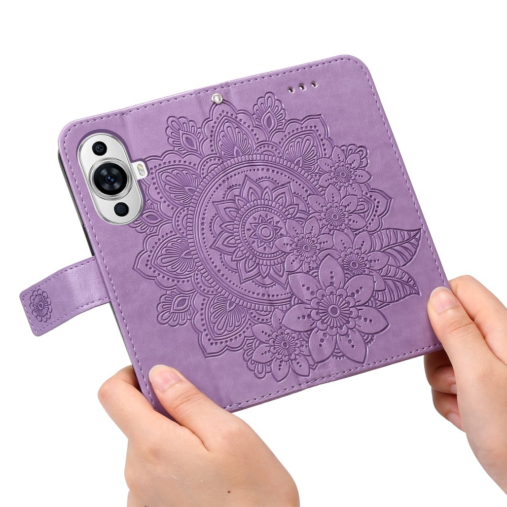 Mandala knížkové pouzdro na Huawei Nova 11 - fialové