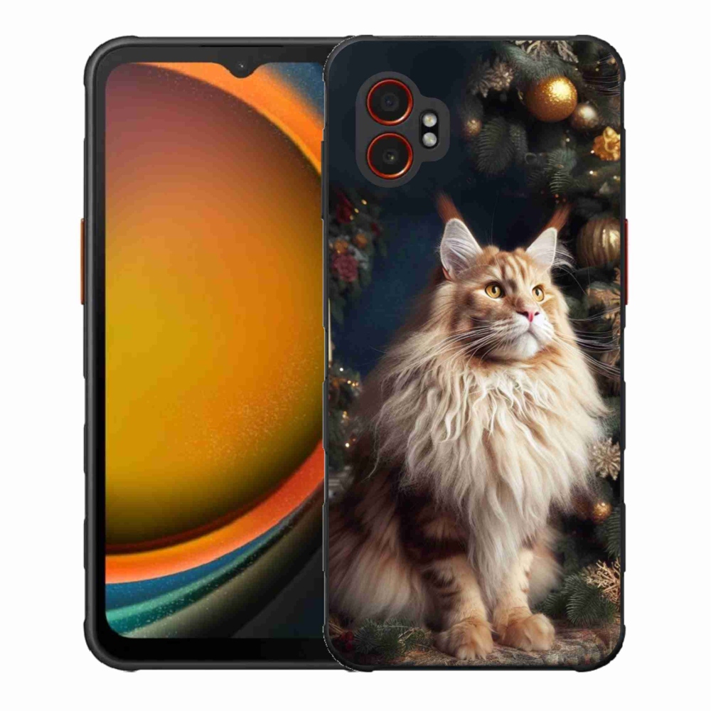 Gelový kryt mmCase na Samsung Galaxy Xcover 7 Pro - kočka u stromku