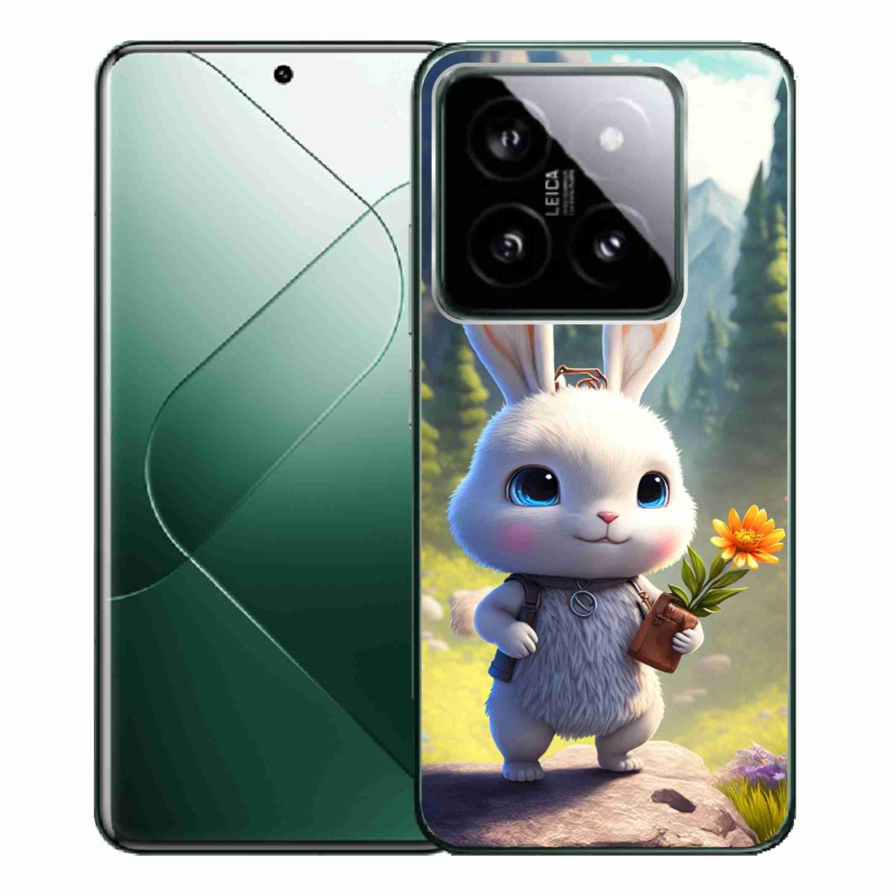 Gelový kryt mmCase na Xiaomi 14 Pro - roztomilý králíček