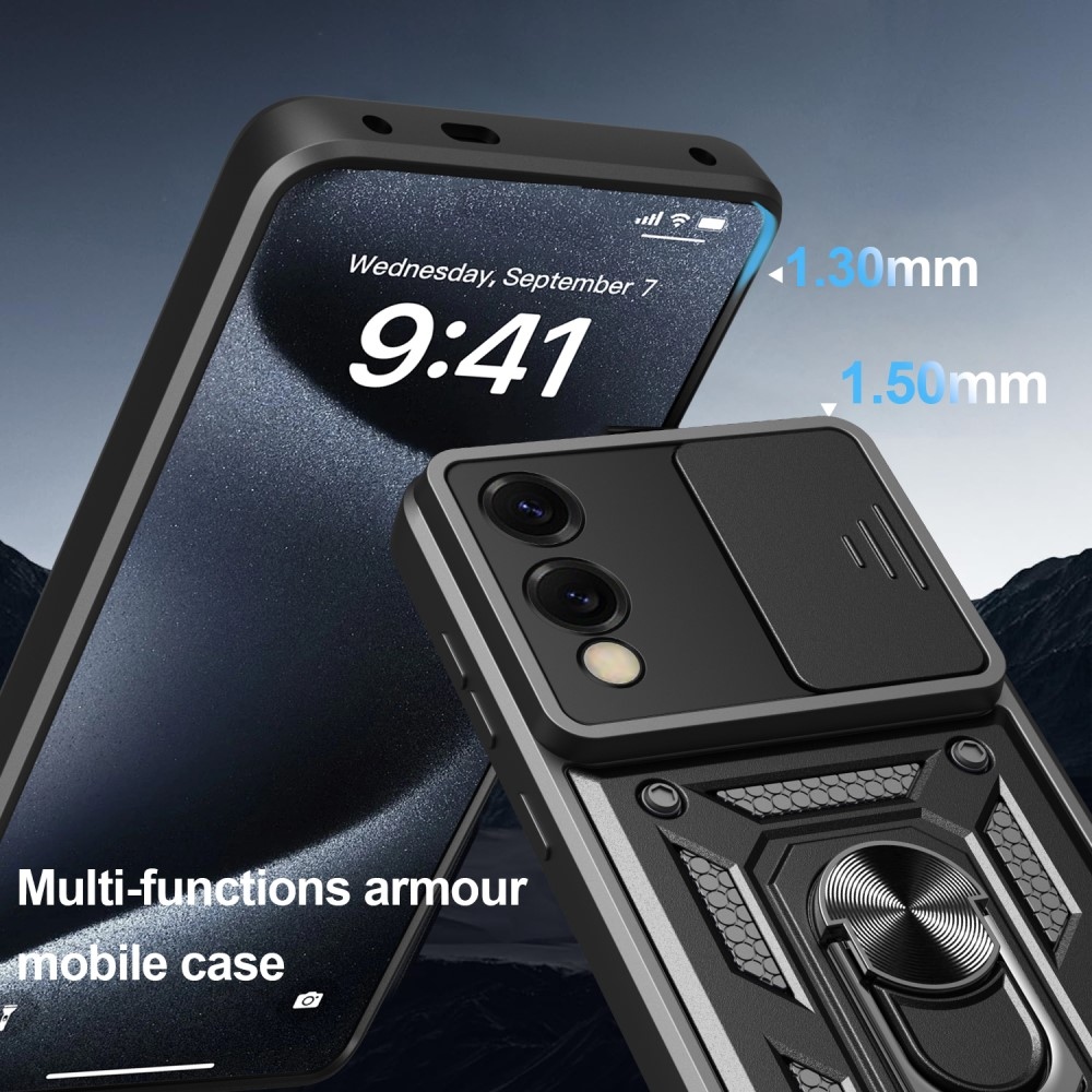Slide odolný kryt na Samsung Galaxy S25 Edge - černý