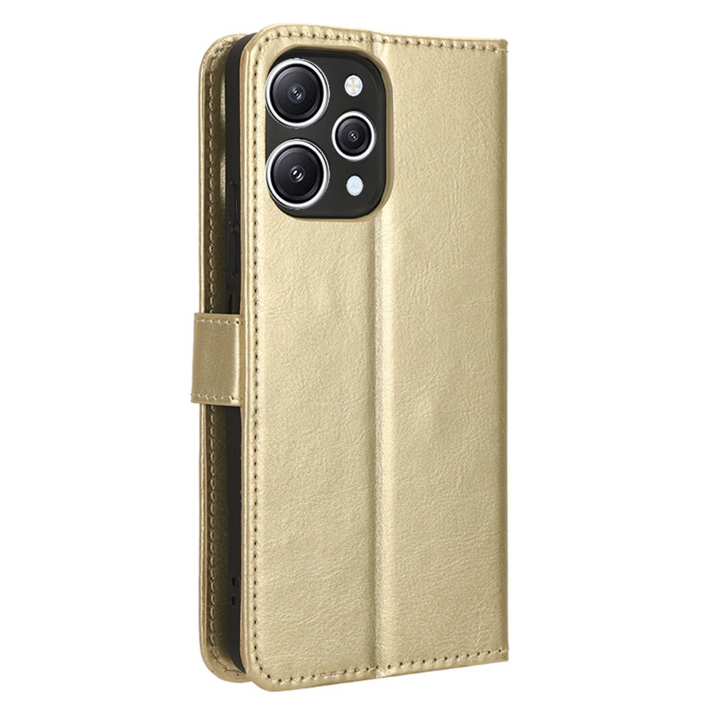 Horse knížkové pouzdro na Xiaomi Redmi 12 4G/5G - zlaté