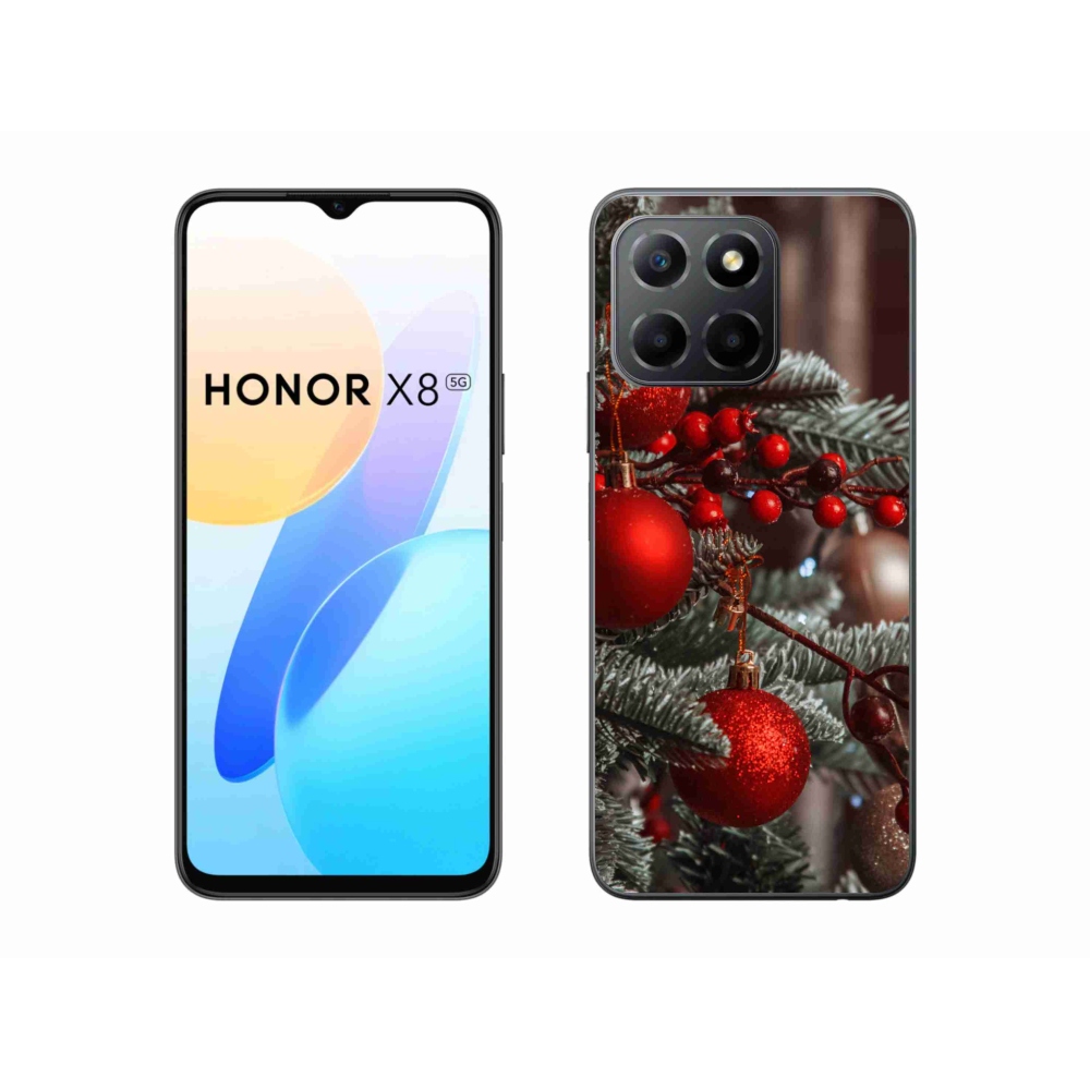 Gelový kryt mmCase na Honor X8 5G - vánoční ozdoby 2