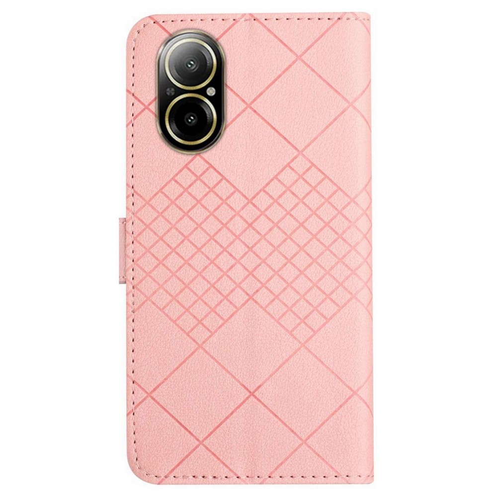 Texture knížkové pouzdro na mobil Realme C67 - růžové