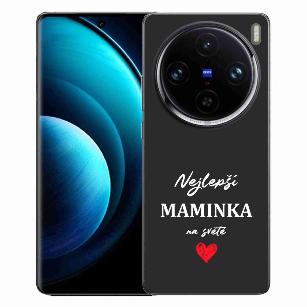 Gelový kryt mmCase na Vivo X100 Pro 5G - nejlepší maminka 1 černé pozadí