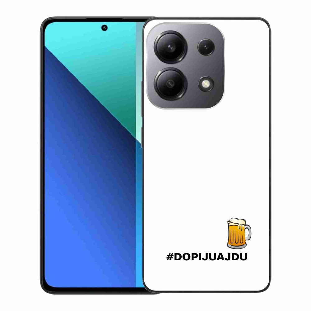 Gelový kryt mmCase na Xiaomi Redmi Note 13 - pivní motiv 1 bílé pozadí