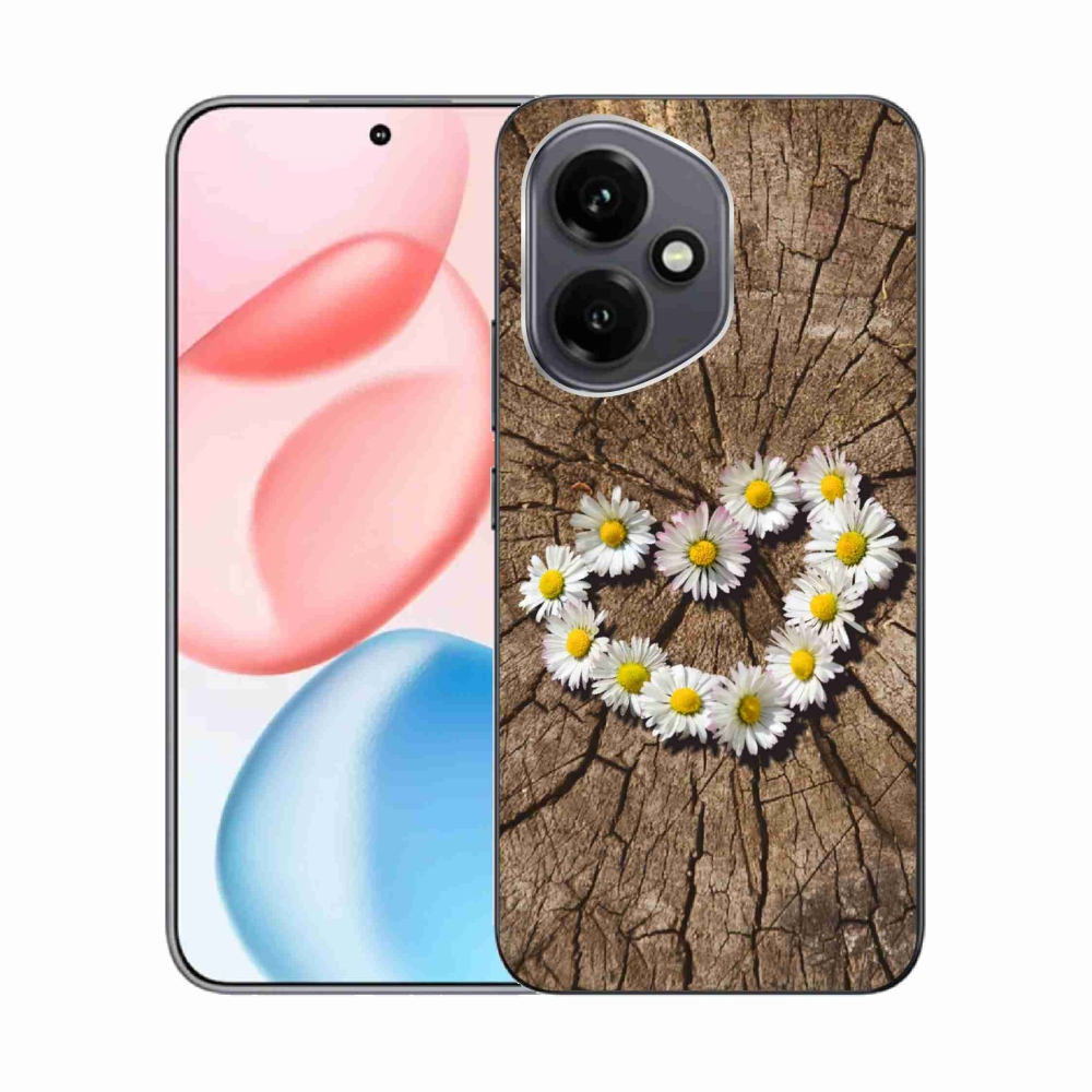 Gelový kryt mmCase na Honor 400 - srdce z kopretin