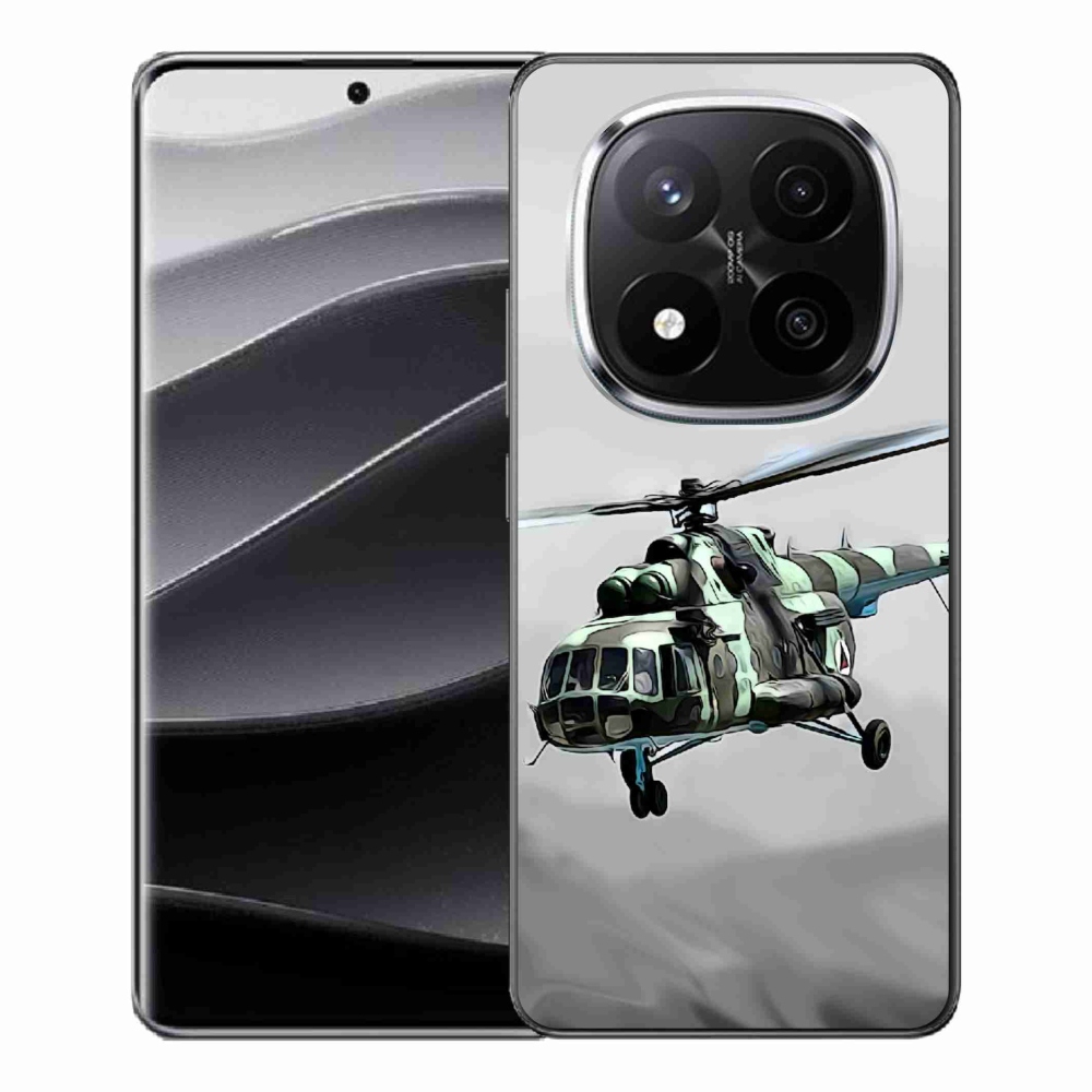 Gelový kryt mmCase na Xiaomi Redmi Note 14 Pro+ 5G - vojenský vrtulník