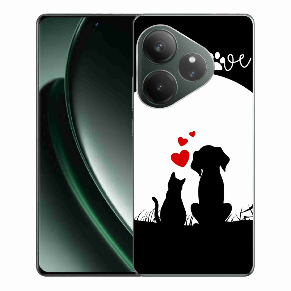 Gelový obal mmCase na Realme GT 6 5G/GT 6T 5G - zvířecí láska