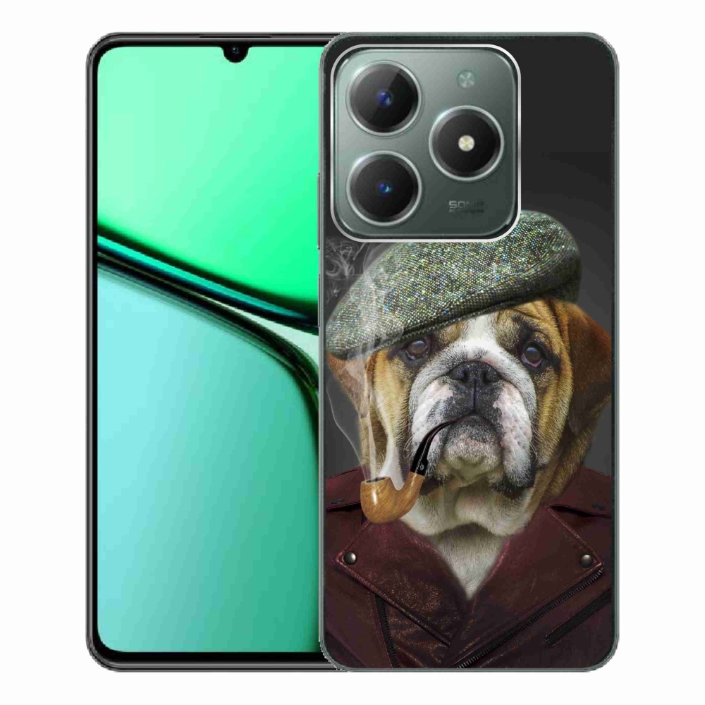 Gelový kryt mmCase na Realme C61 - pes s fajfkou
