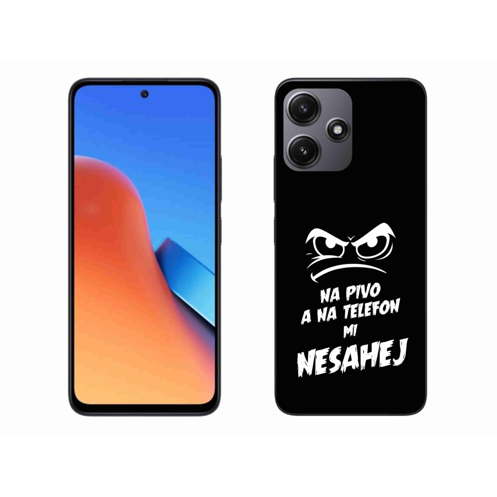 Gelový kryt mmCase na Xiaomi Redmi 12 5G - pivní motiv 2 černé pozadí
