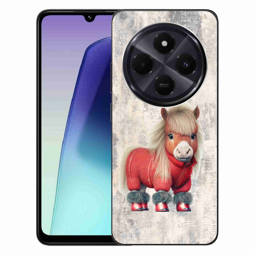Gelový kryt mmCase na Xiaomi Redmi 14C/Poco C75 - poník ve svetru