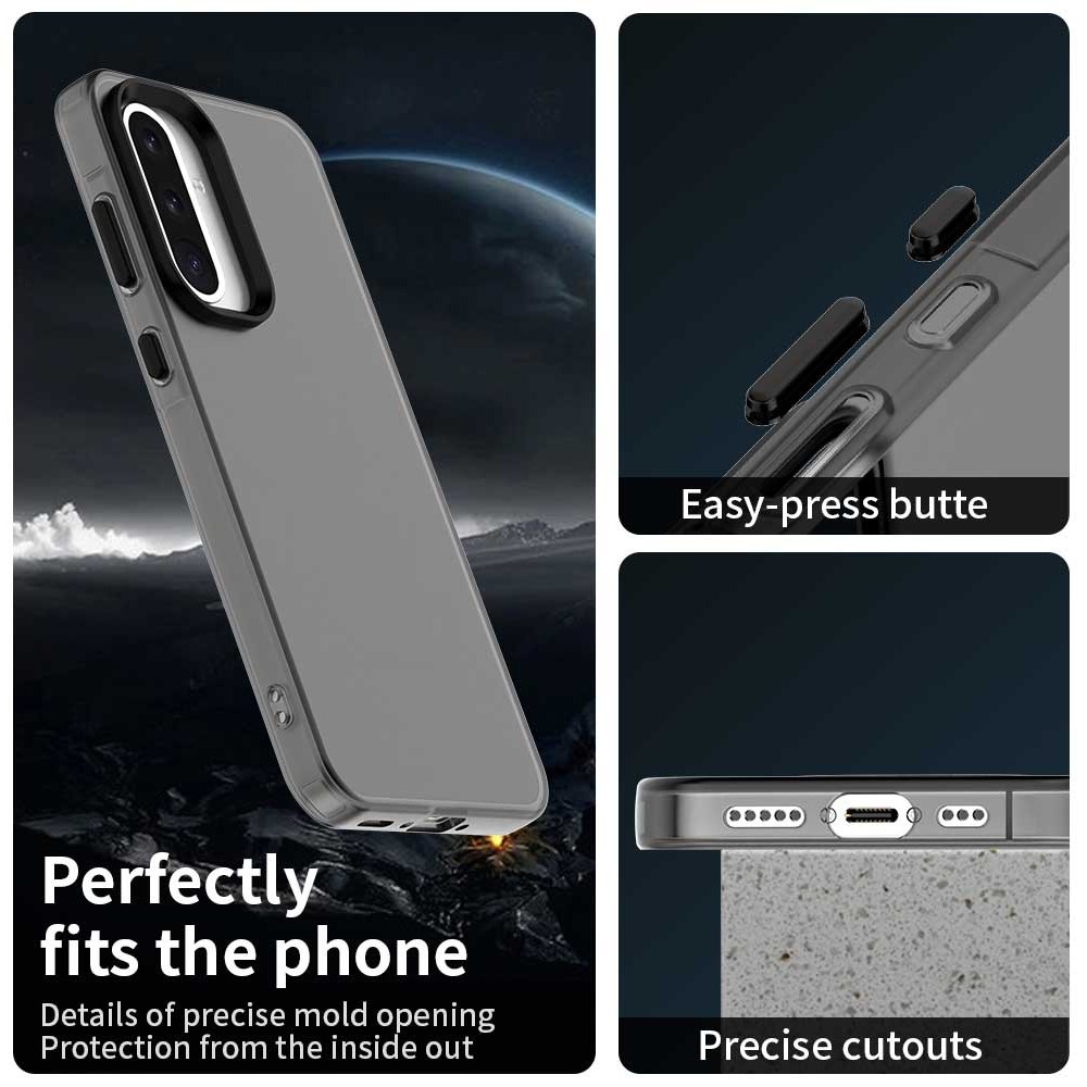Candy matný gelový obal na Samsung Galaxy A36 5G/A56 5G - černý