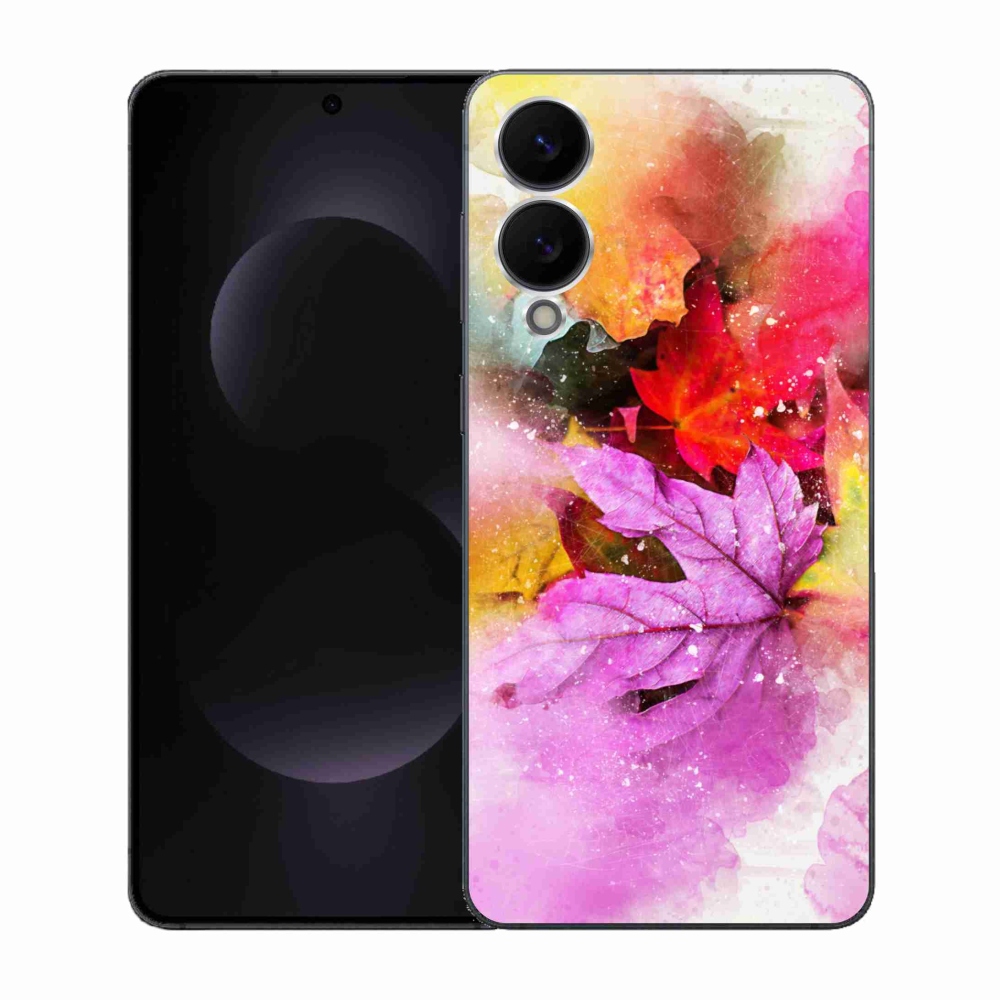 Gelový kryt mmCase na Samsung Galaxy S25 Edge - barevné listy