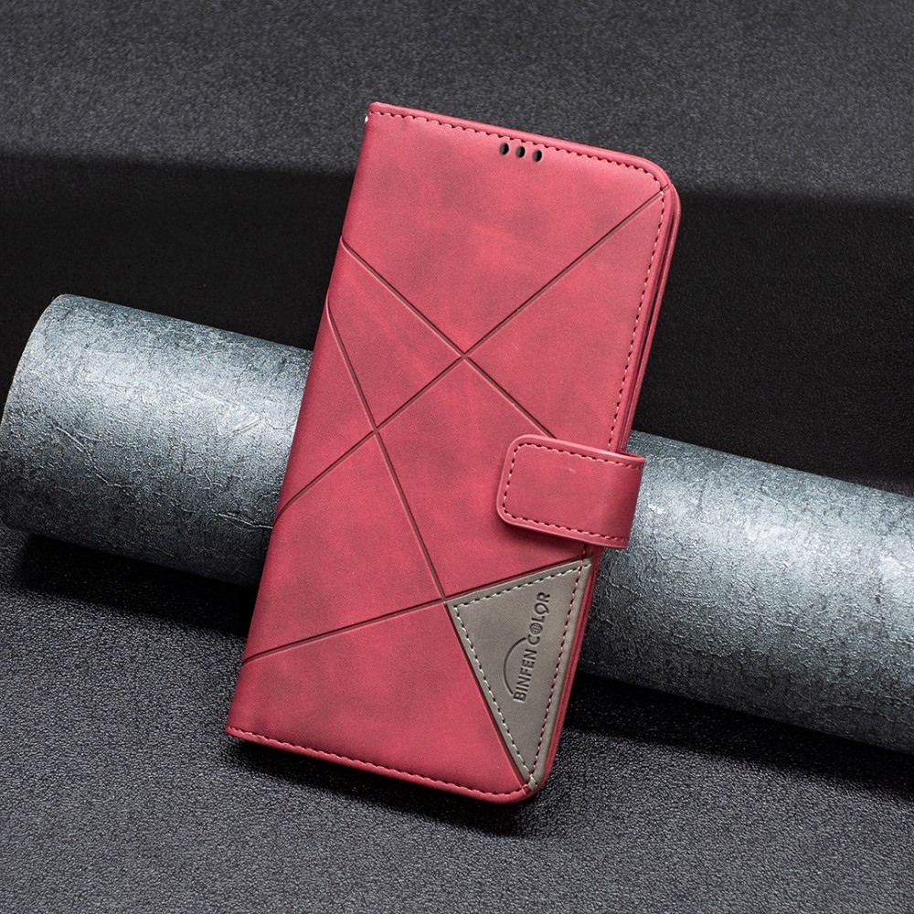 BINFEN knížkové pouzdro na Samsung Galaxy M15 5G - červené