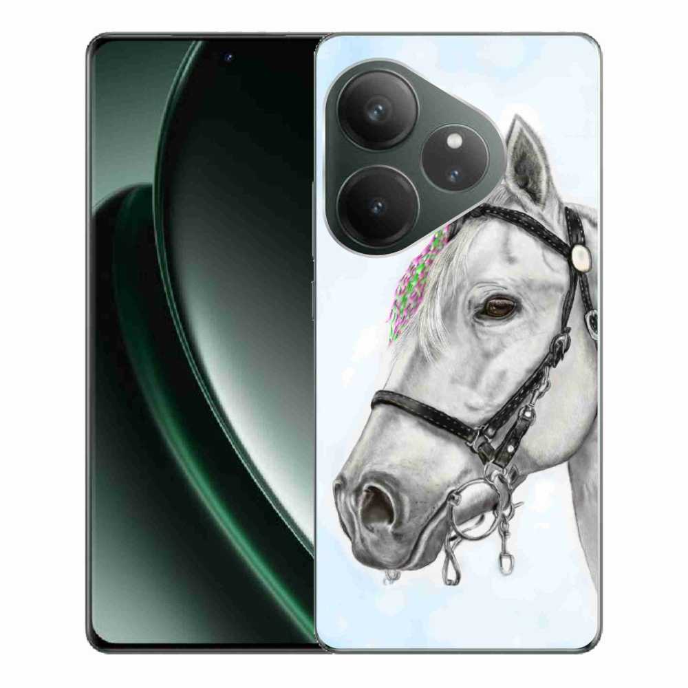 Gelový kryt mmCase na Realme GT 6 5G/GT 6T 5G - bílý kůň 1