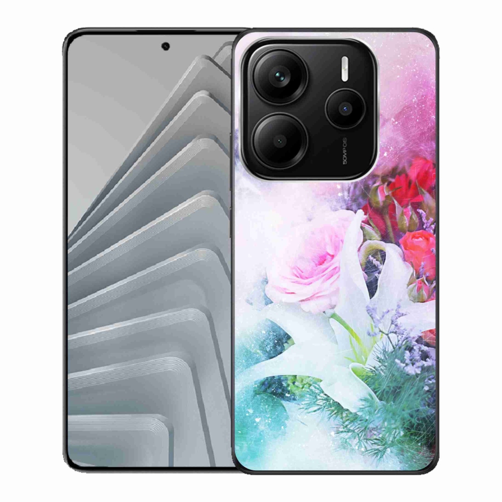 Gelový kryt mmCase na Xiaomi Redmi Note 14 5G - květiny 4