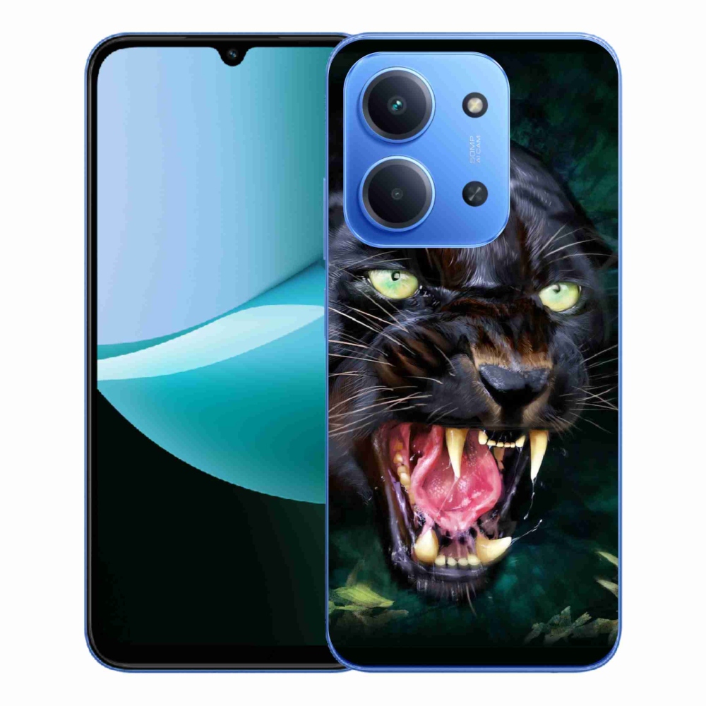 Gelový kryt mmCase na Xiaomi Redmi 15C 4G/5G (173mm) - rozzuřený černý panter