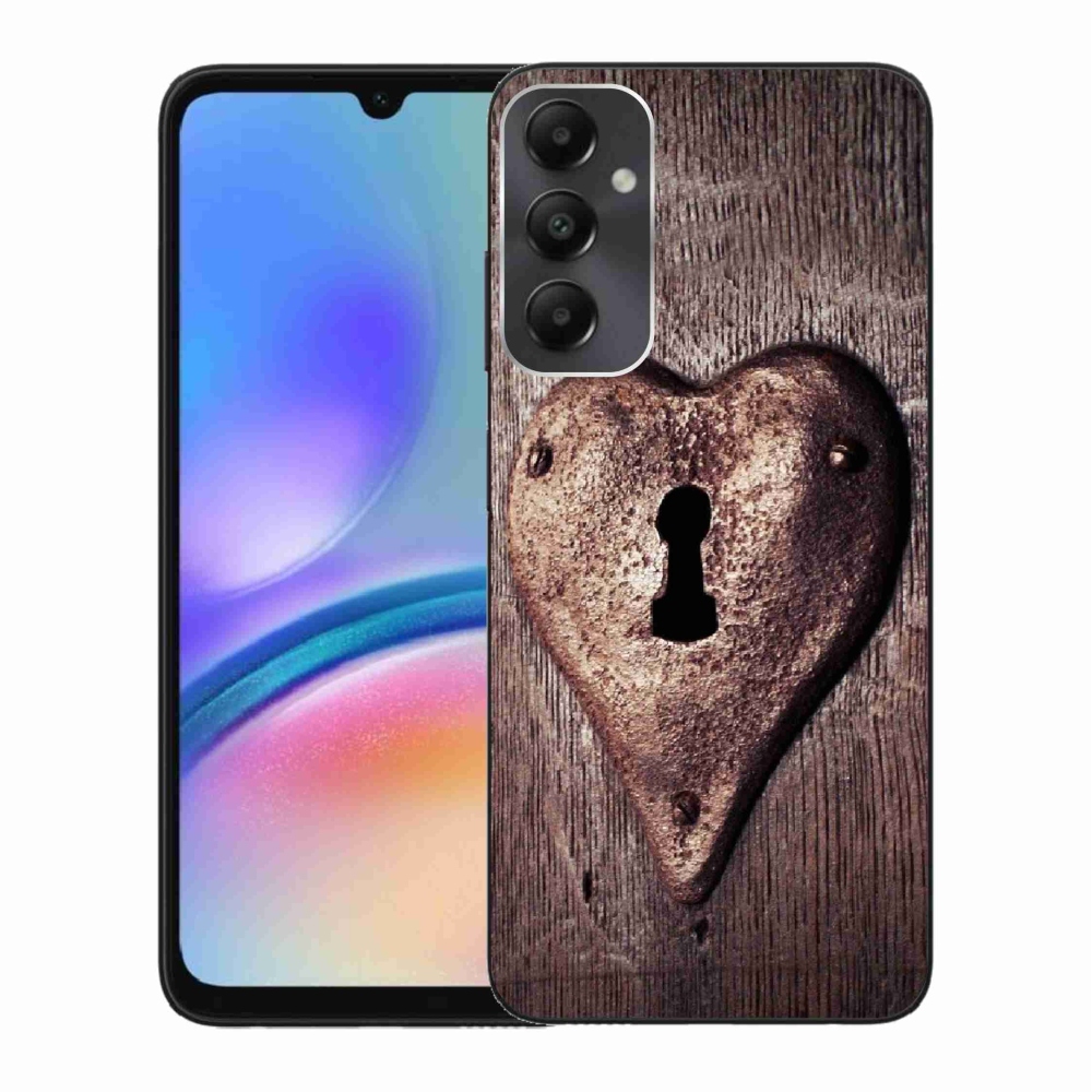 Gelový kryt mmCase na Samsung Galaxy A05s - zámek ve tvaru srdce