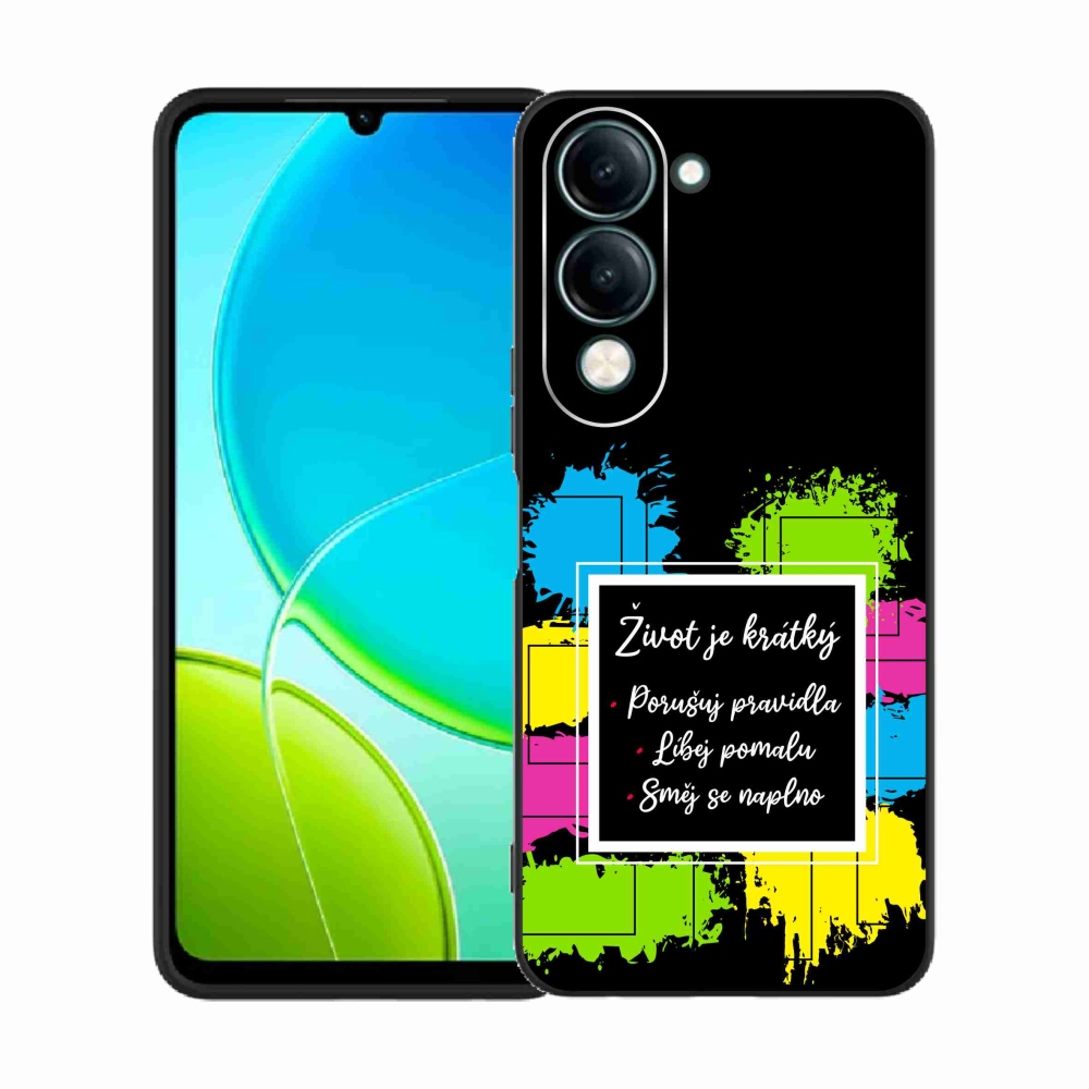 Gelový kryt mmCase na Vivo Y29s 5G - citát 5 černé pozadí