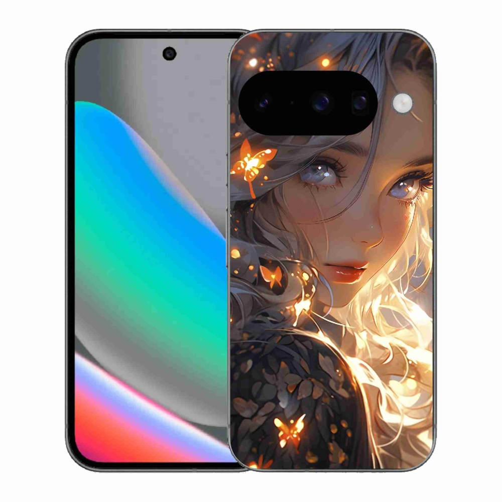 Gelový kryt mmCase na Google Pixel 10 - dívka a motýli