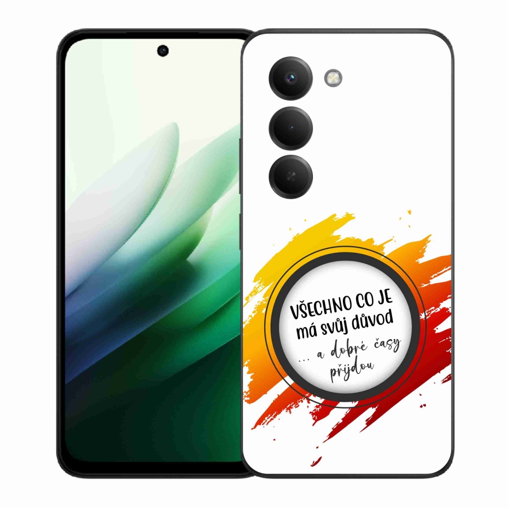Gelový kryt mmCase na Xiaomi Redmi 15 5G (169mm) - citát 3 bílé pozadí