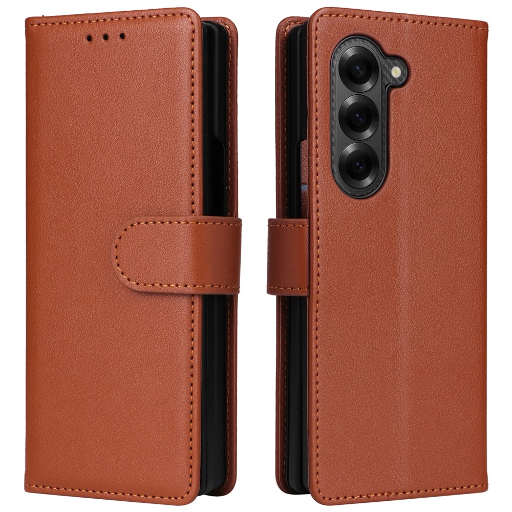 Wallet knížkové pouzdro na Samsung Galaxy Z Fold6 5G - hnědé