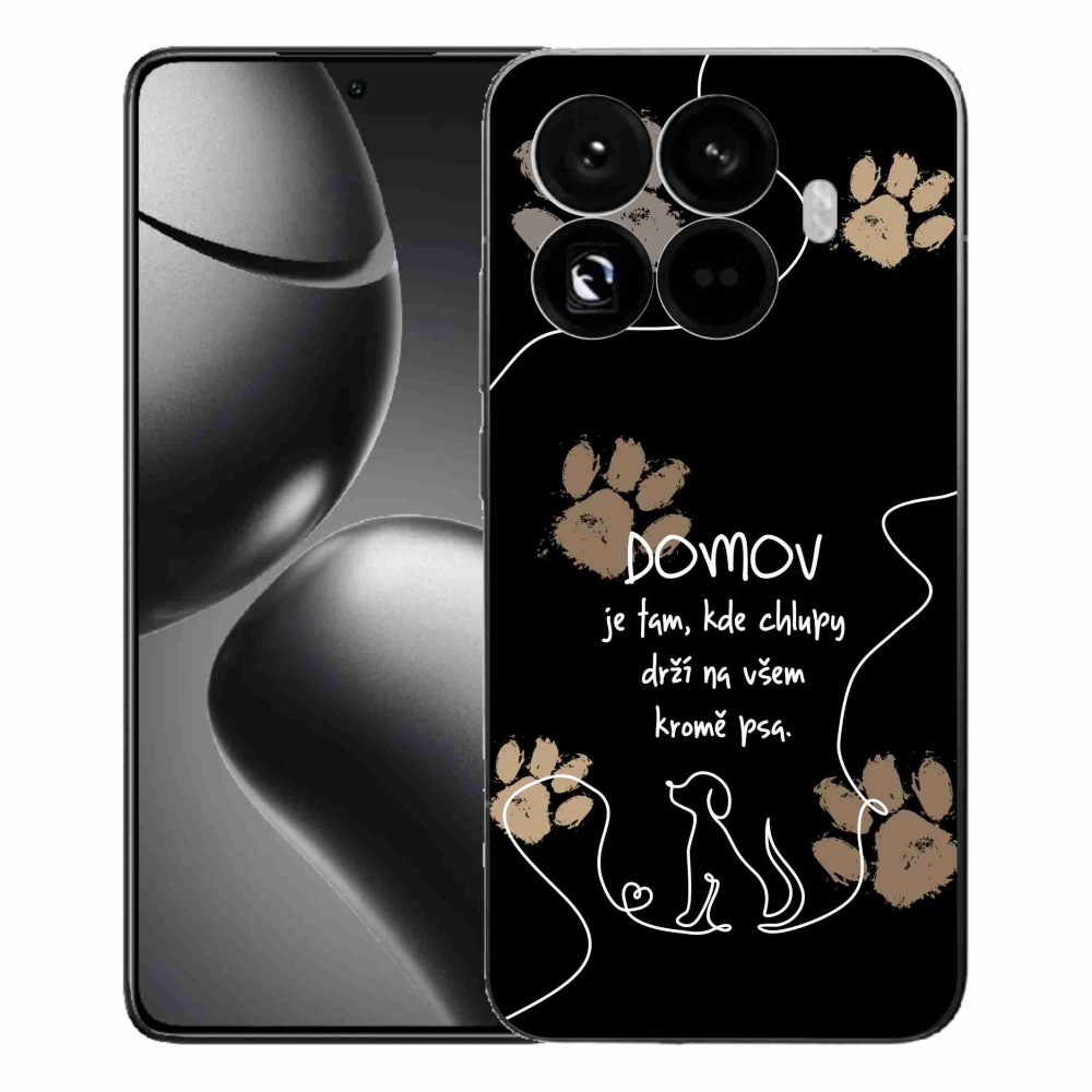 Gelový kryt mmCase na Xiaomi 15T Pro - psí motiv černé pozadí