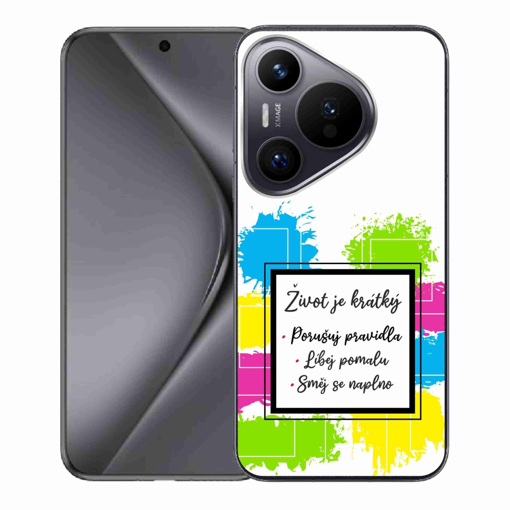 Gelový kryt mmCase na Huawei Pura 70 - citát 5 bílé pozadí