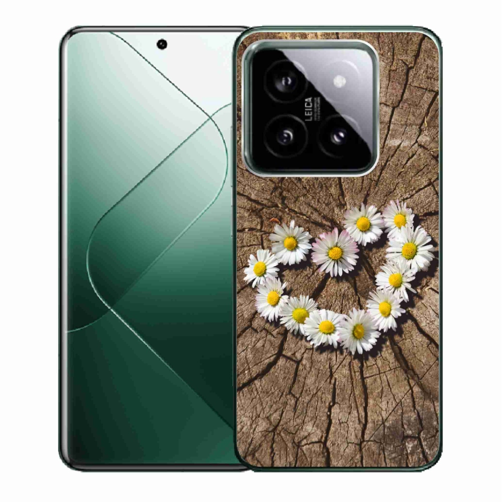 Gelový kryt mmCase na Xiaomi 14 - srdce z kopretin