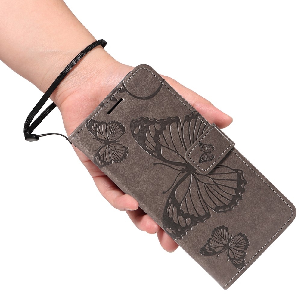 Big Butterfly knížkové pouzdro na Xiaomi Redmi A5 (171.7x77.8x8.3mm) - šedé