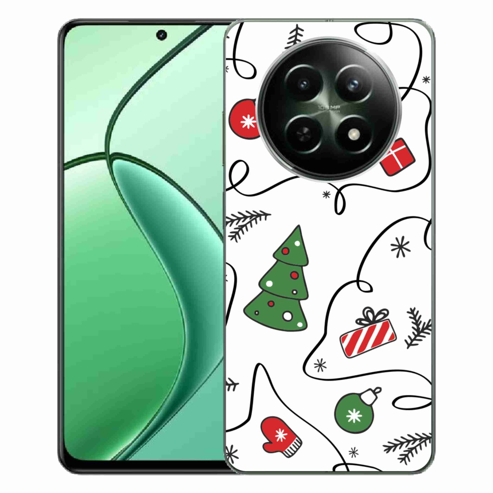 Gelový kryt mmCase na Realme 12 5G/12x 5G - vánoční motivy