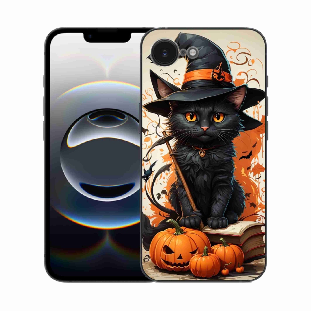 Gelový kryt mmCase na iPhone 16e - kocour čaroděj
