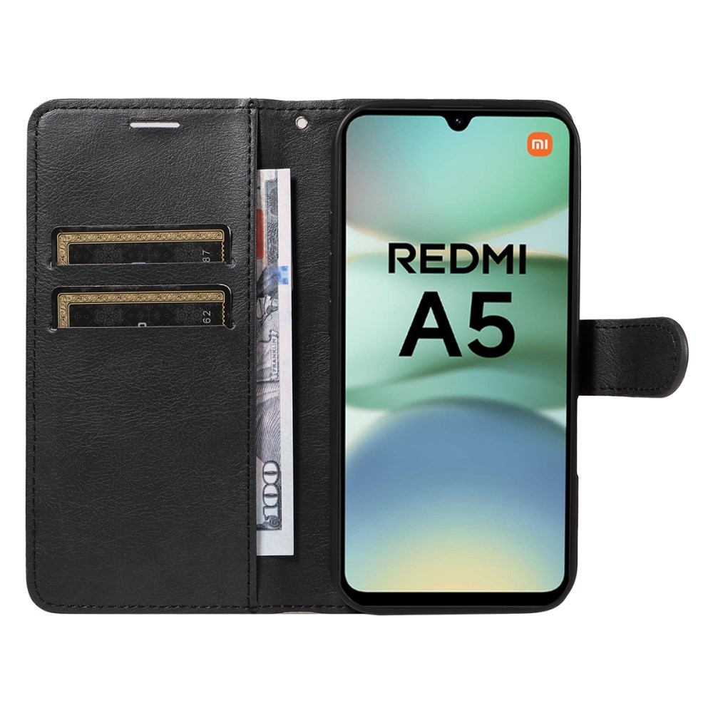 Wallet knížkové pouzdro na Xiaomi Redmi A5 (173.45x79.35x8.45mm) - černé