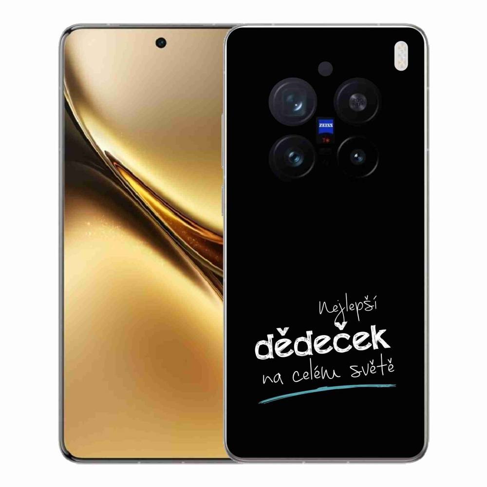 Gelový kryt mmCase na Vivo X200 Pro 5G - nejlepší dědeček 3 černé pozadí