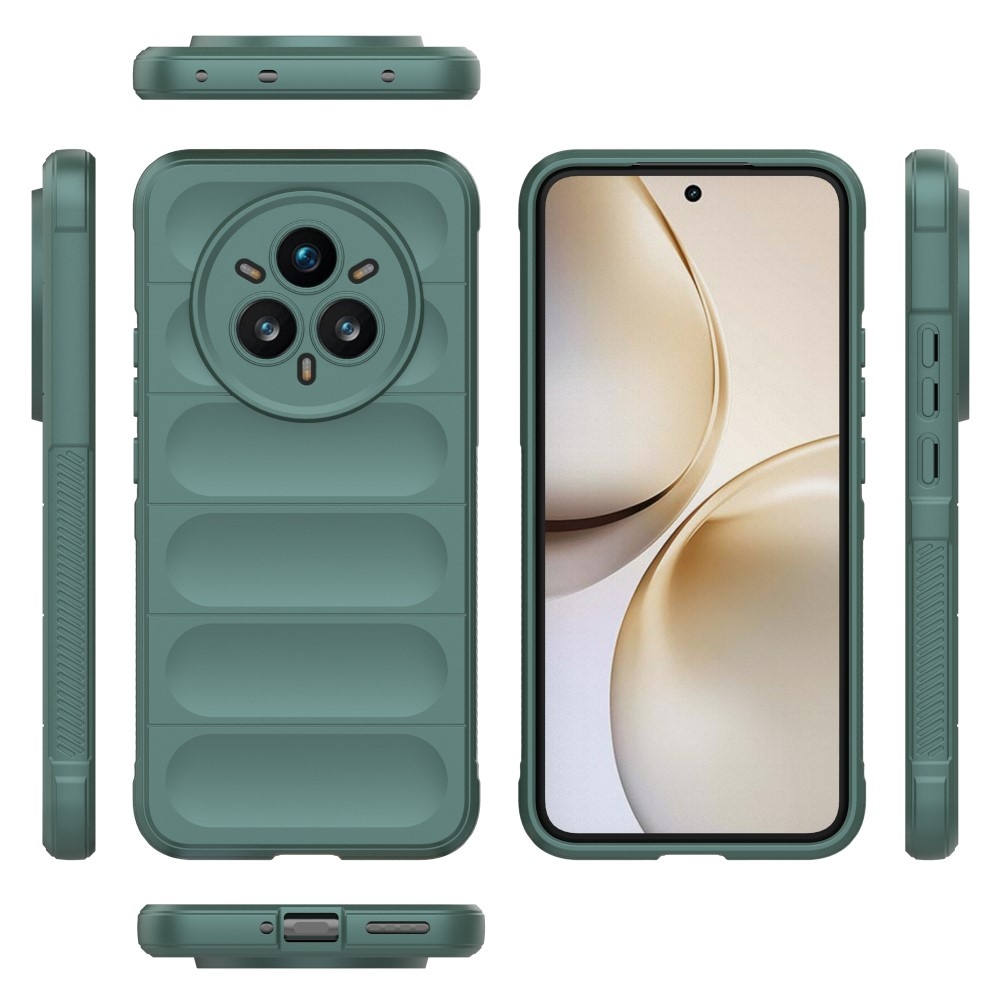 Rugg odolný gelový obal na Realme 14 Pro+ 5G - zelený