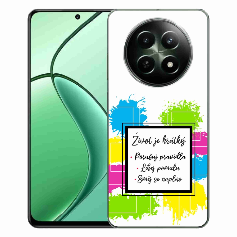 Gelový kryt mmCase na Realme 12 5G/12x 5G - citát 5 bílé pozadí